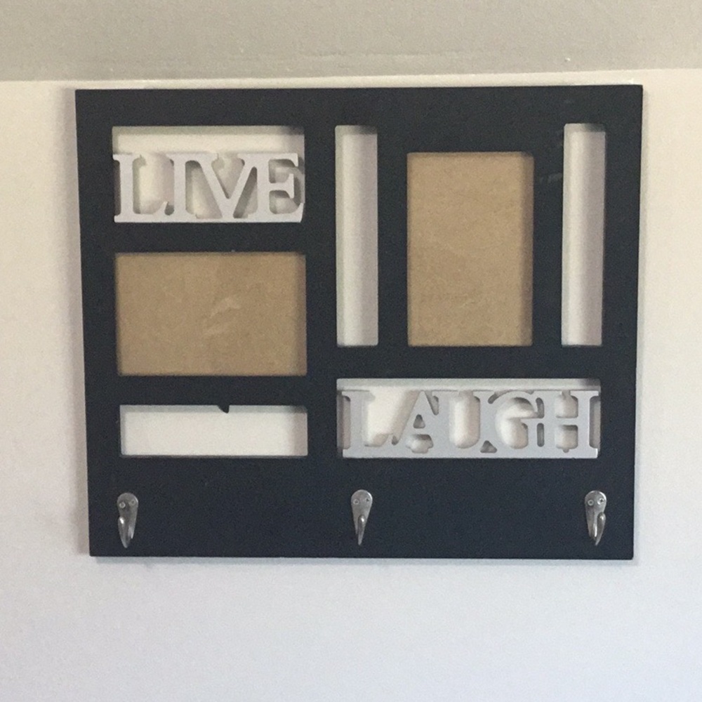 Picture frame with hooks